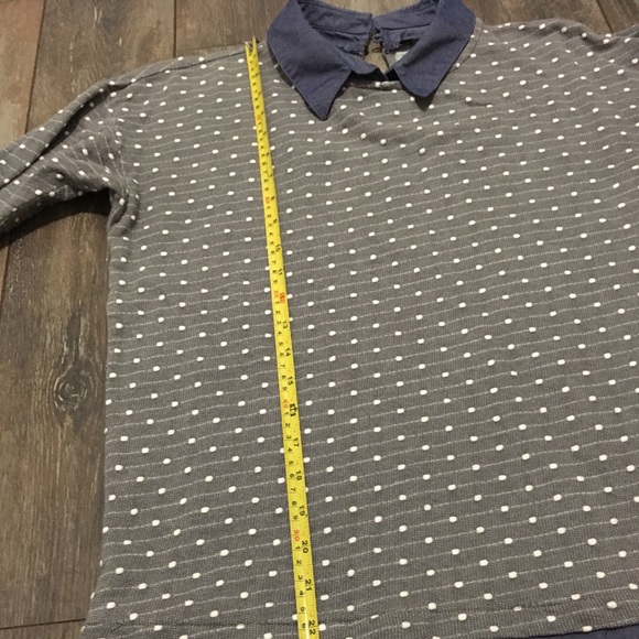 Ann Taylor faux shirttail polka dot sweater small - Picture 7 of 8